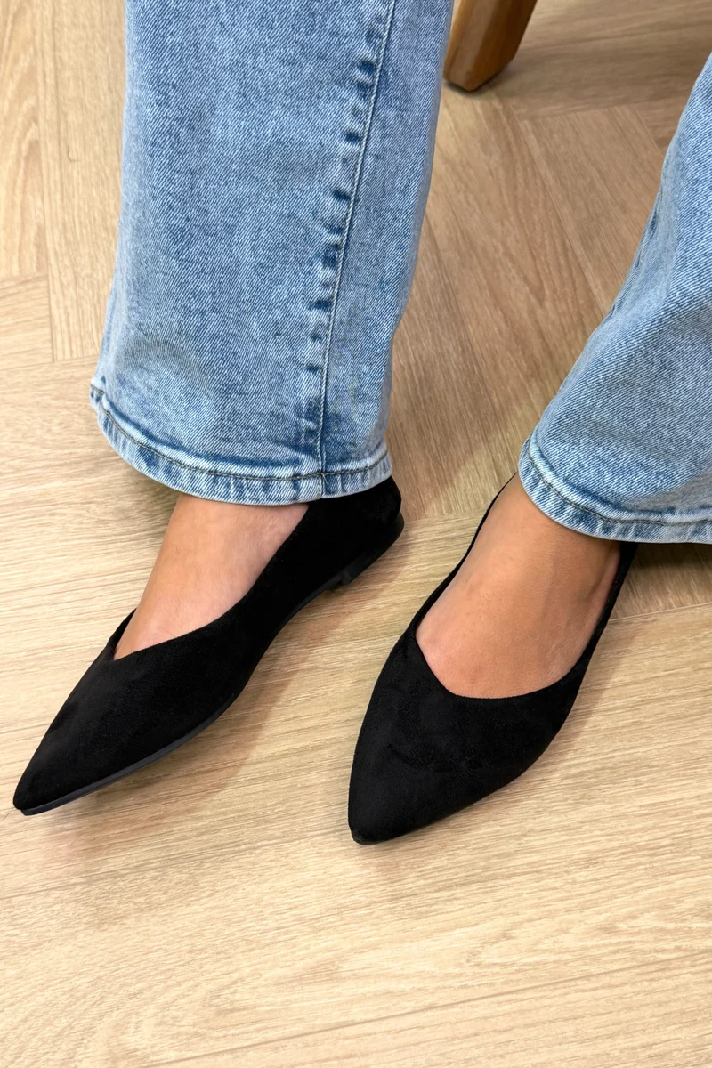 Bloom - Cornflower Ballet Flats - Black