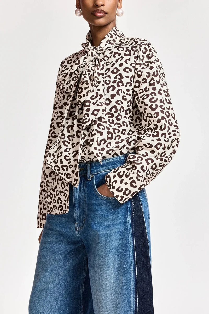 Essentiel Antwerp - Khaleesi Pussy Bow Tie Shirt - K3ba Combo3 Bear Me