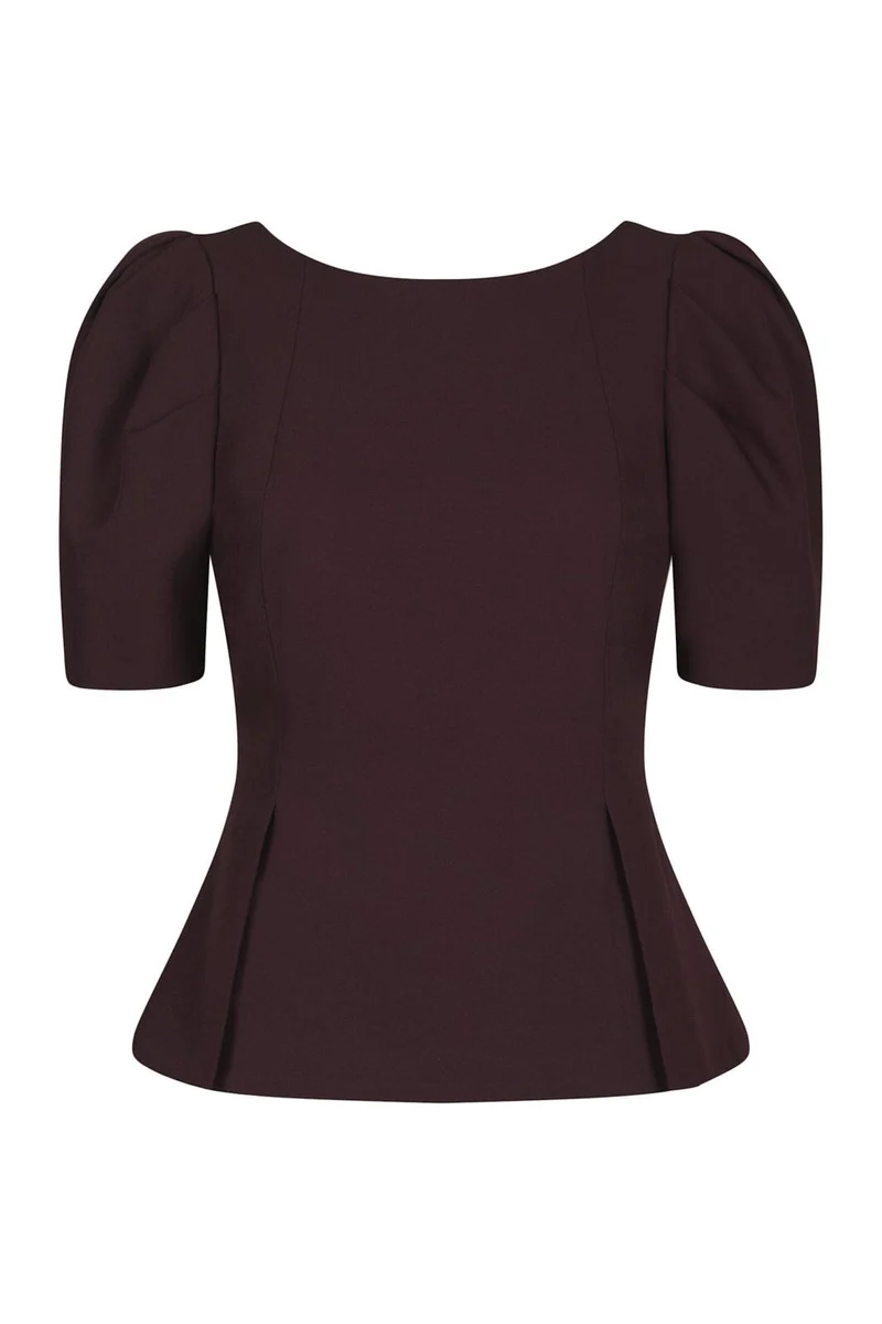 Neo Noir - Mellisana Structure Blouse 169872 - 345 - Chocolate Plum