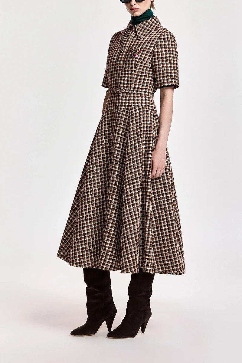 Essentiel Antwerp - Kin Fitted Shirt Dress - K1bw Combo1 Brown Sugar
