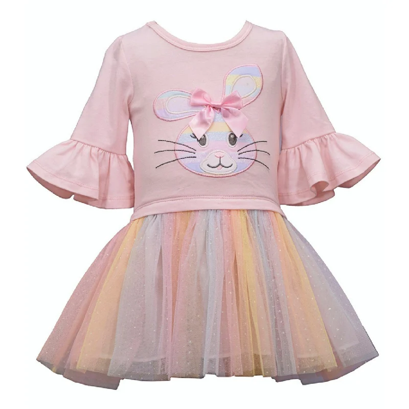 Girls Easter Bunny Pastel Tulle Dress