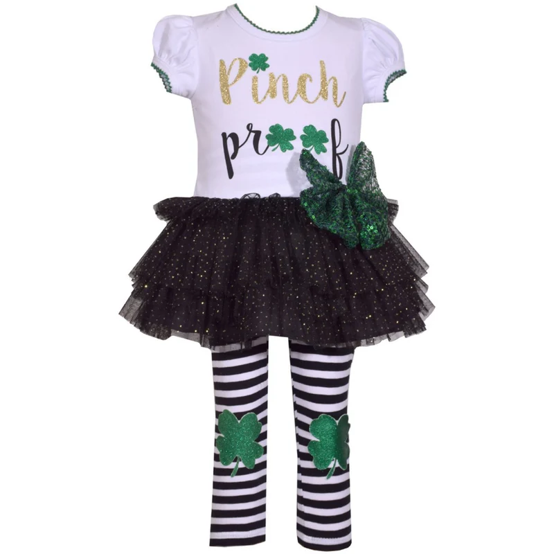 Baby or Girls St. Patrick's Day Legging Set Pinch Proof
