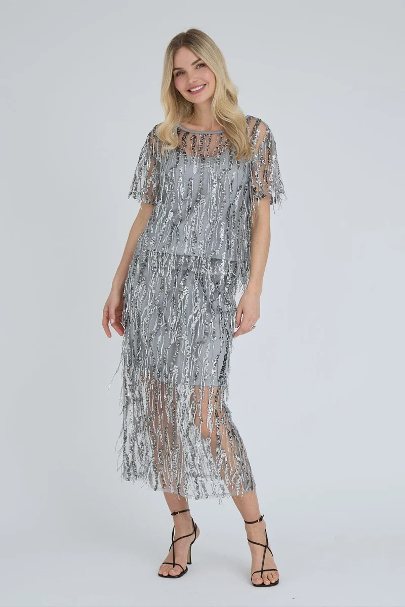 A-View - Fenja Skirt AV8383 - 004 - Light Grey