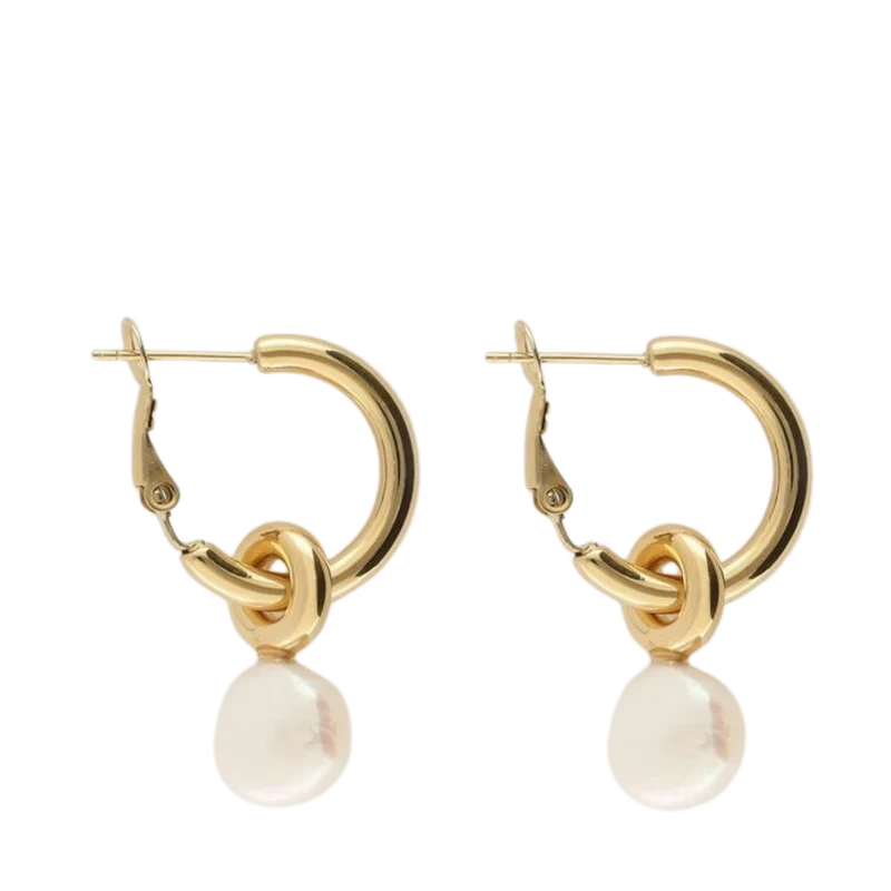 Oorringen Met Parel - 1200 Gold