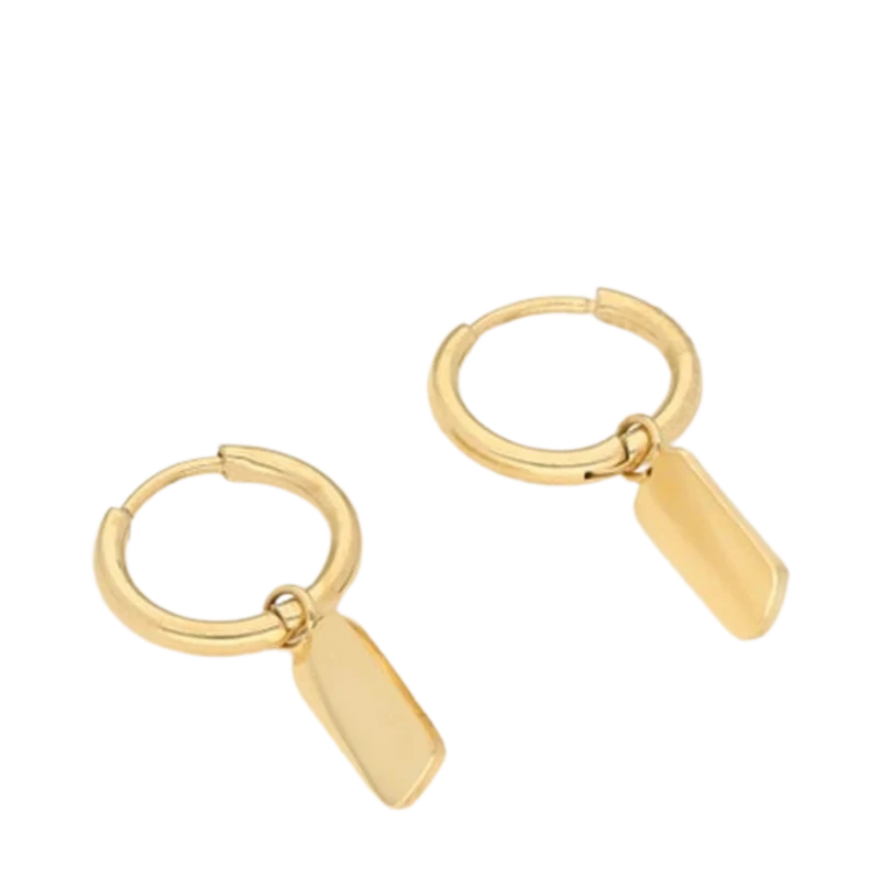 Oorringen Rechthoek - 1200 Gold