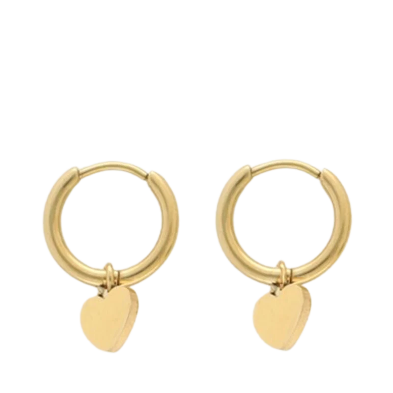 Earring With Heart - Gold