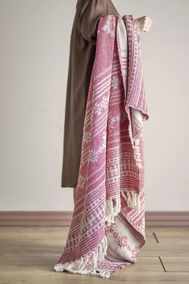 Bloomingville - Oia Plaid, Rød, Genanvendt Bomuld 82066518 - Red