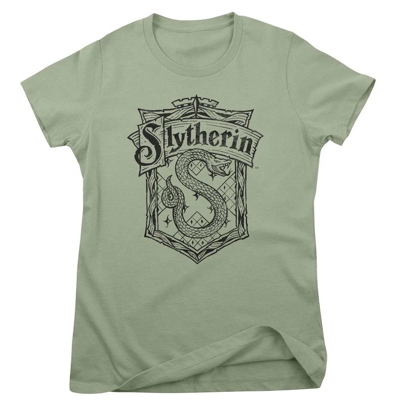 Harry Potter - Slytherin Washed Crest Girly Tee