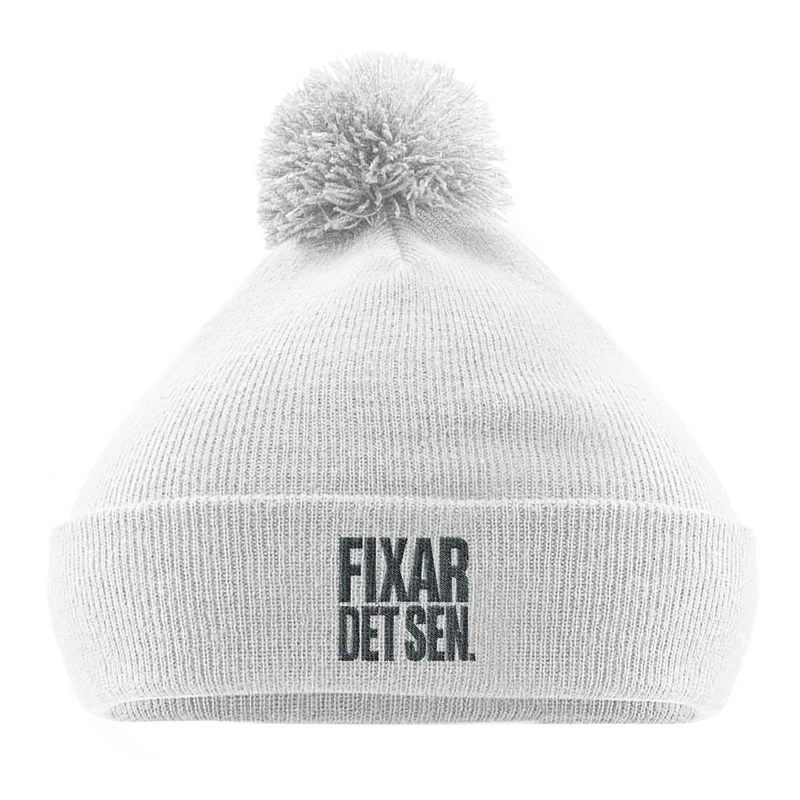 Mössa med bolltofs - Fixar det sen.