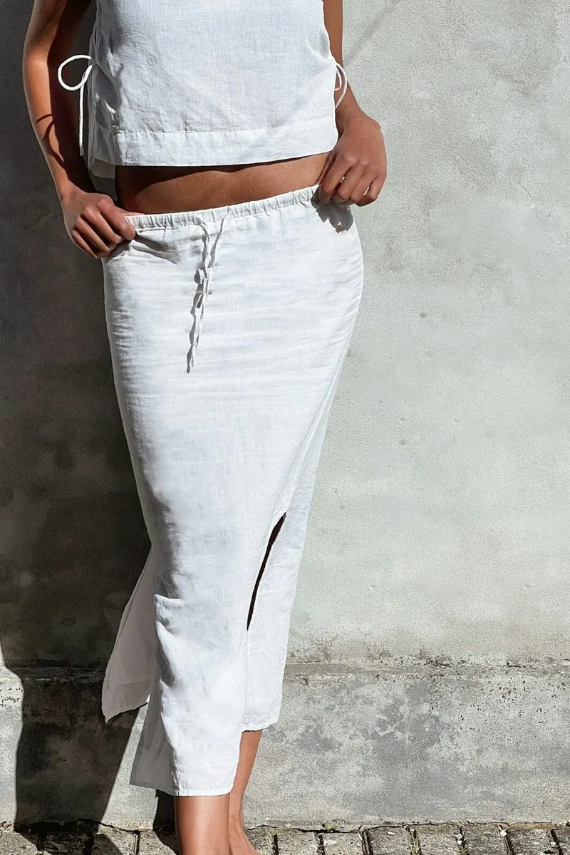 Neo Noir - Noa Linen Skirt 159936 - 120 - White