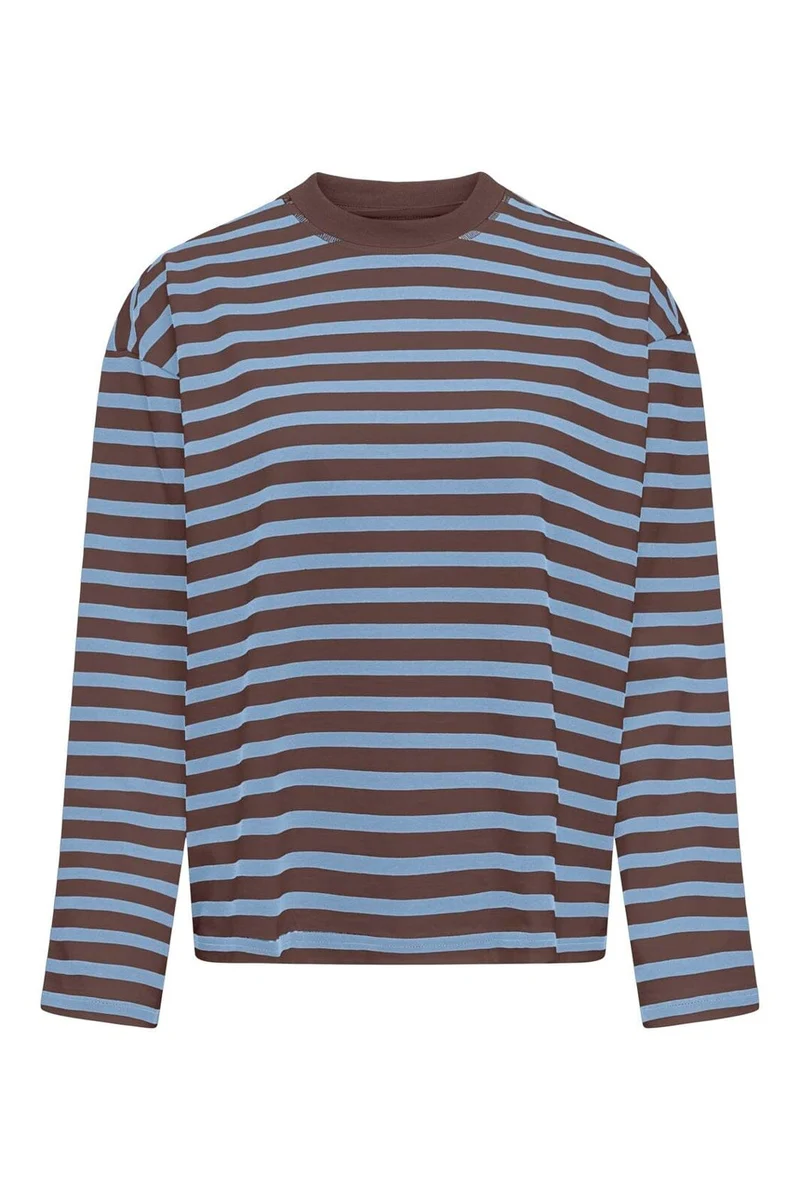 Only - Onlfreja L/S Stripe Top - 5100595 Shopping Bag Chambray Blue (Ida)