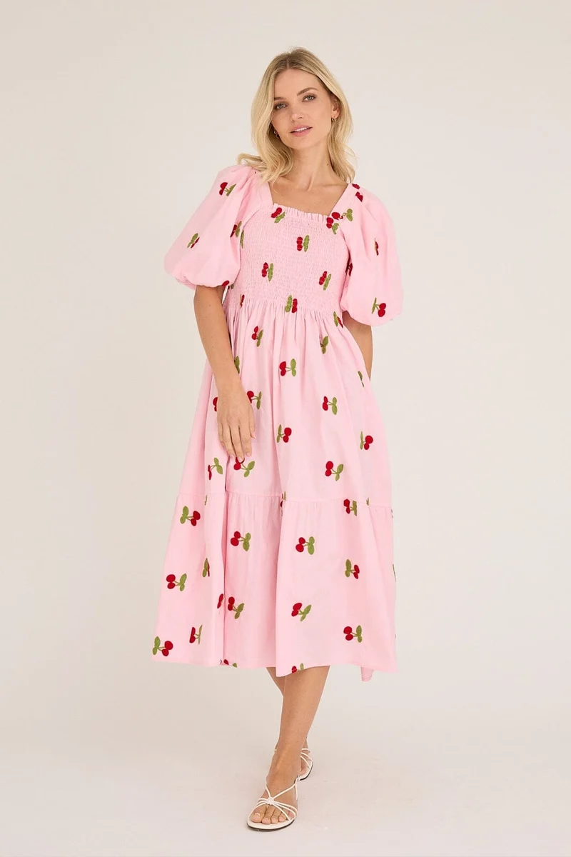A-View - Cheri Fruit Dress AV4850 - 255 - Rose/Red