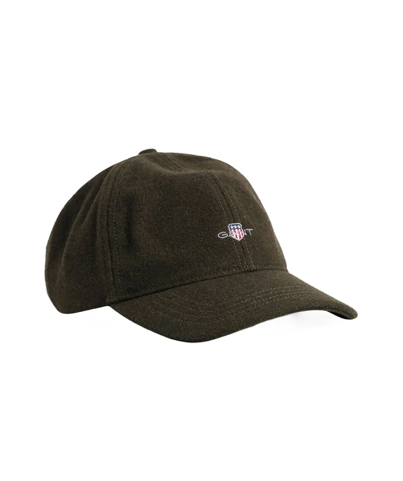 GANT Shield Melton Cap - Dark Sage
