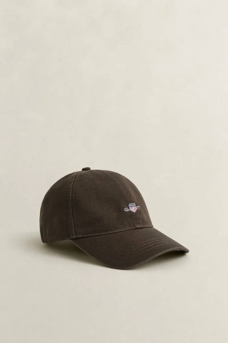GANT Shield Cotton Twill Cap - Shadow Brown