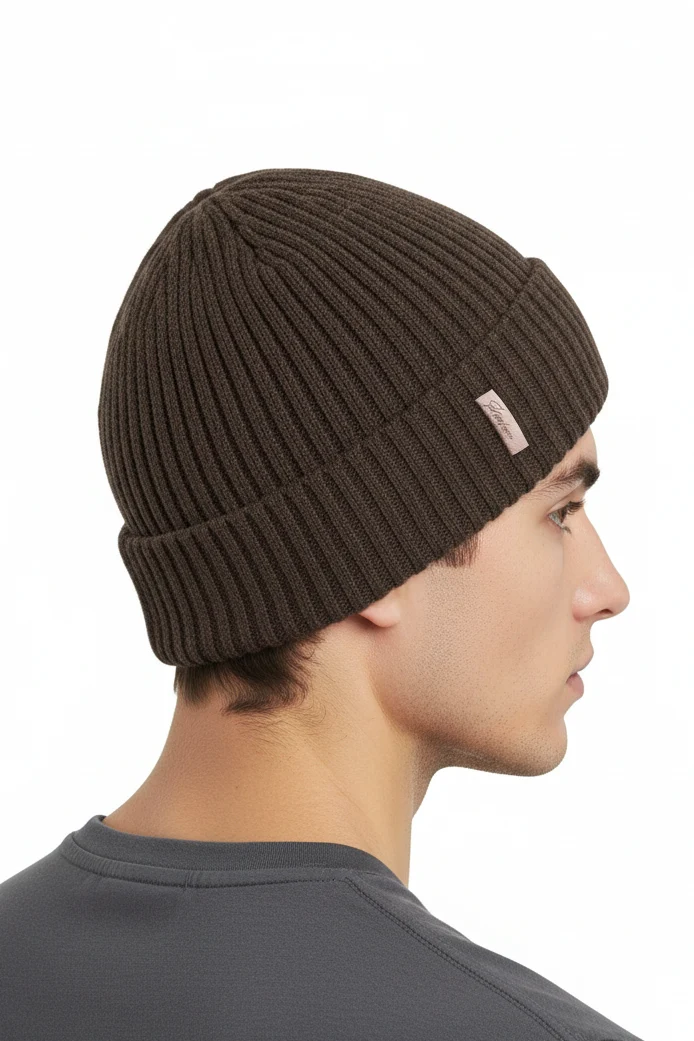 STENSTRÖMS Hat Ribbed Logo - Dark Brown