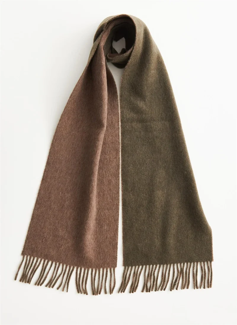 MORRIS Double Face Scarf - Olive