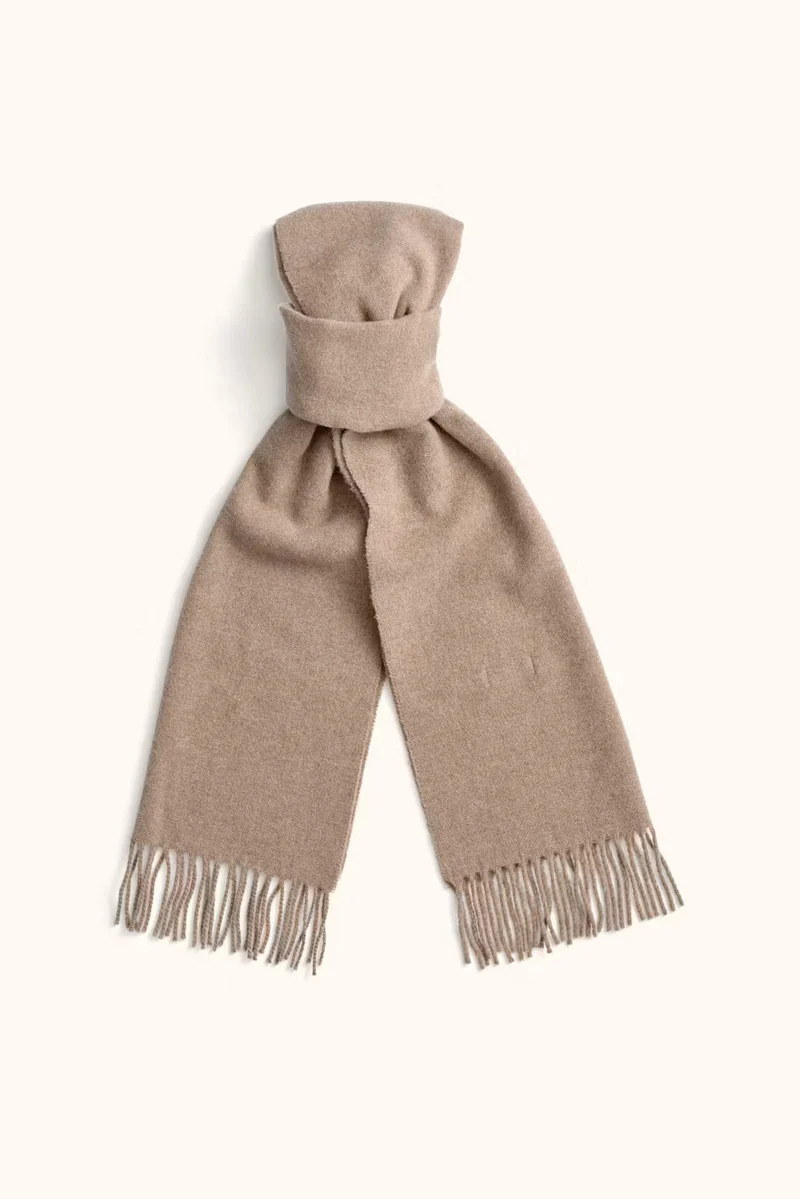OSCAR JACOBSON Wool Cashmere Scarf - Beige