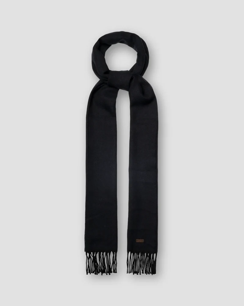ETON Herringbone Merino Wool Scarf - Black