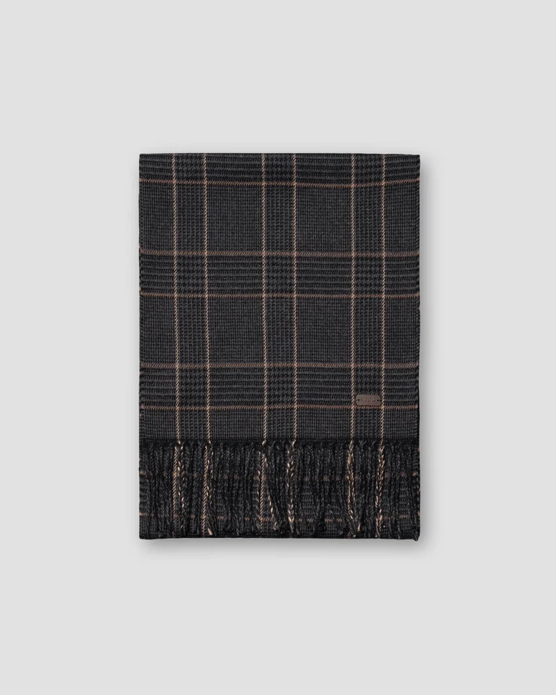 ETON Prince of Wales Merino Wool Scarf - Black