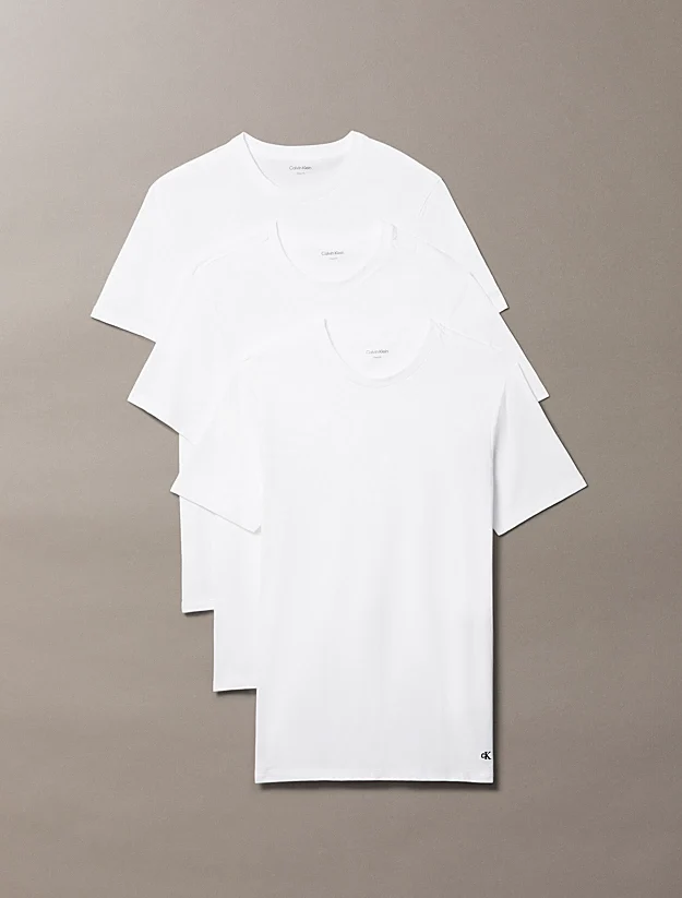 CALVIN KLEIN 3P Classic Short Sleeve Crewneck T-shirt - White