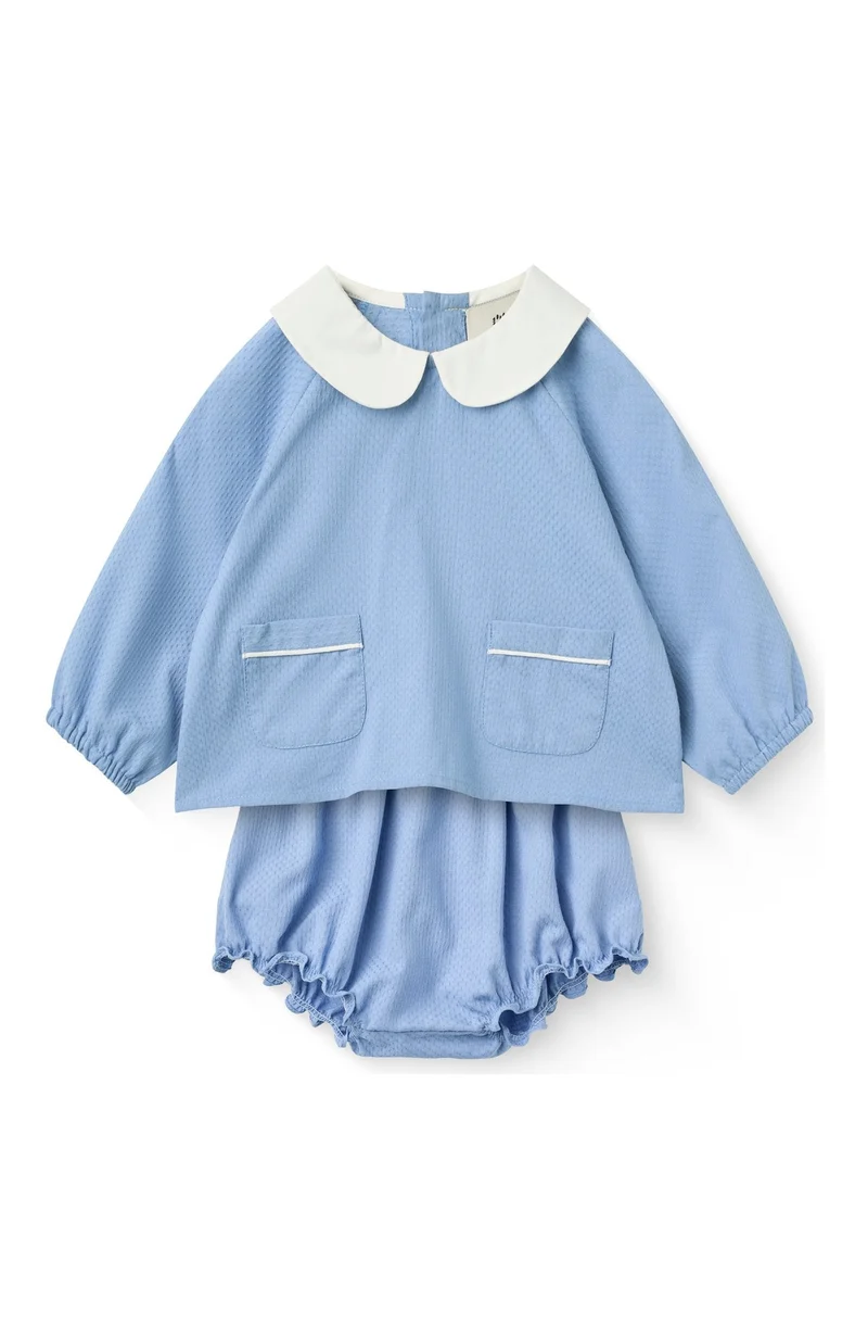 Baby Set Blouse & Bloomers - Endless Blue