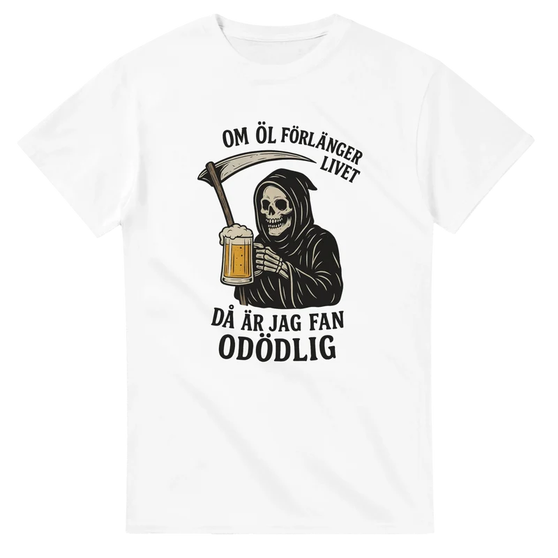 T-shirt - Om öl förlänger livet