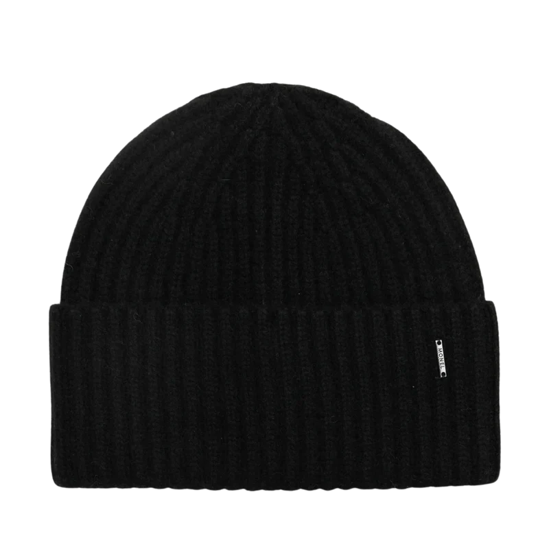 Alba Cashmere Beanie - Black
