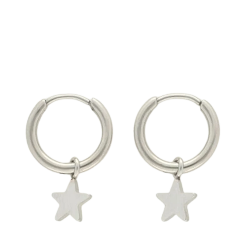 Earrings With Star - 1500 Silver