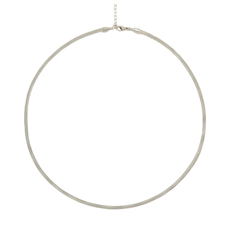 Flat chain necklace - Silver