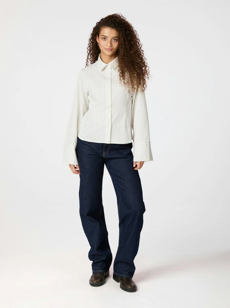 Neo Noir - Rosa Pinstripe Shirt 163561 - 120 - White