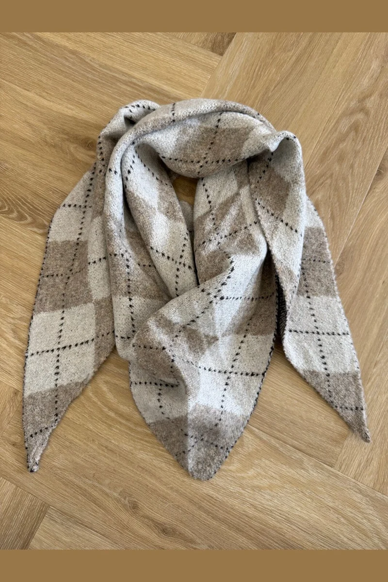 Marta Du Chateau - Mdcgretzel Scarf Ba-3446 - Taupe/Beige
