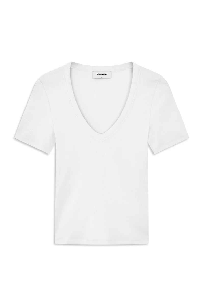 ModströM - Igormd V-Neck T-Shirt 59789 - 00007 - Off White