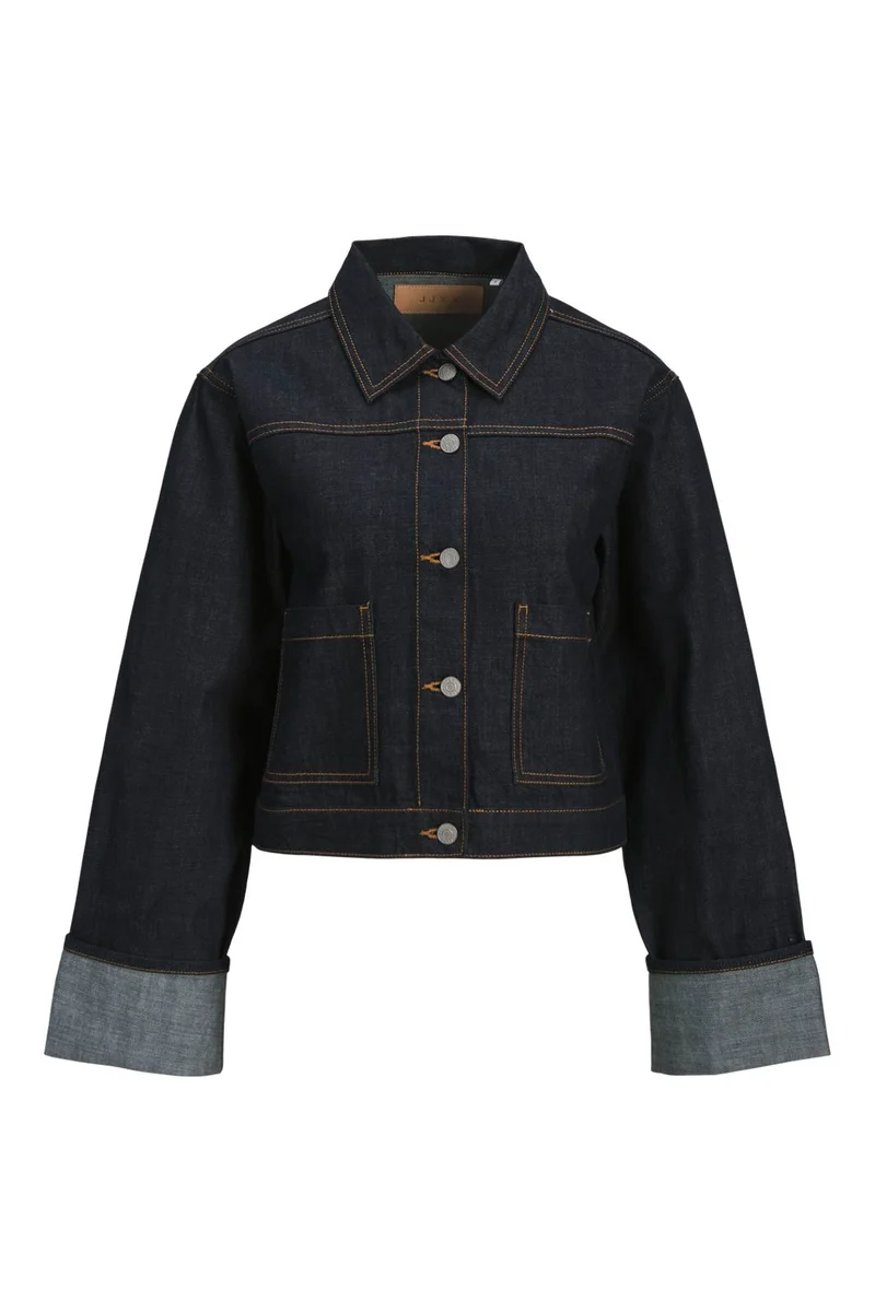 Jjxx - Jxvega Denim Jacket Fold Up R269 - 4825511 Dark Blue Denim