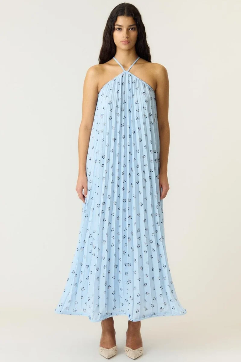 YAS - Yassvea Halterneck Maxi Dress - 5132925 Skyway Svea Print