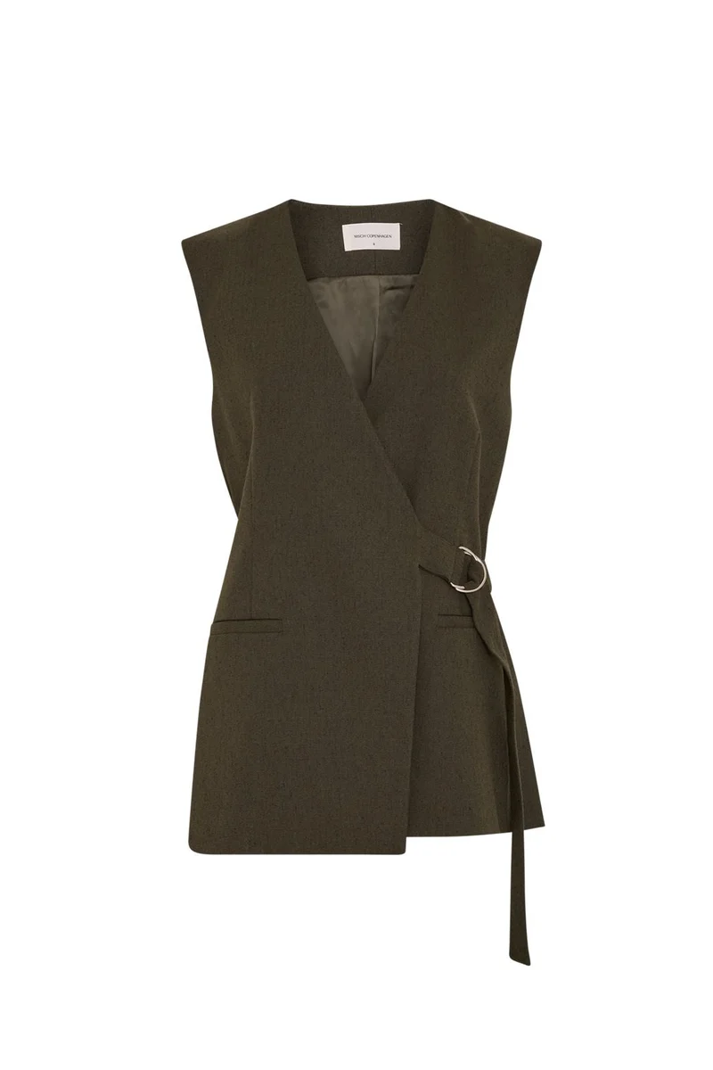 MSCH Copenhagen - Mschcabrie Waistcoat 20070 - Forest N Mel