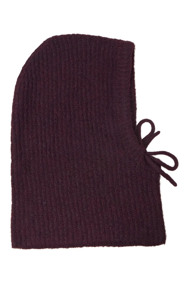 Object - Objmilu Knit Balaclava - 5112821 Mauve Wine Melange