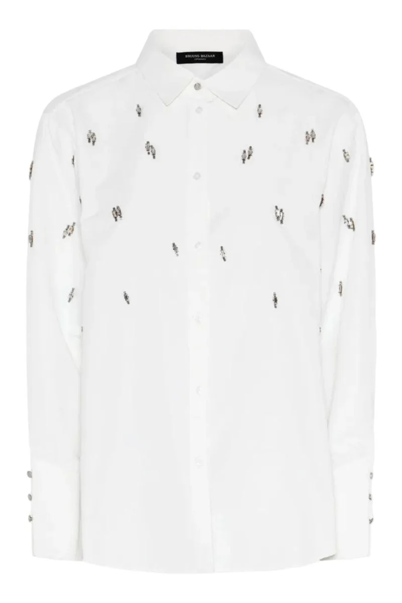 Bruuns Bazaar - Chrissibbzinne Shirt BBW4881 - Snow White