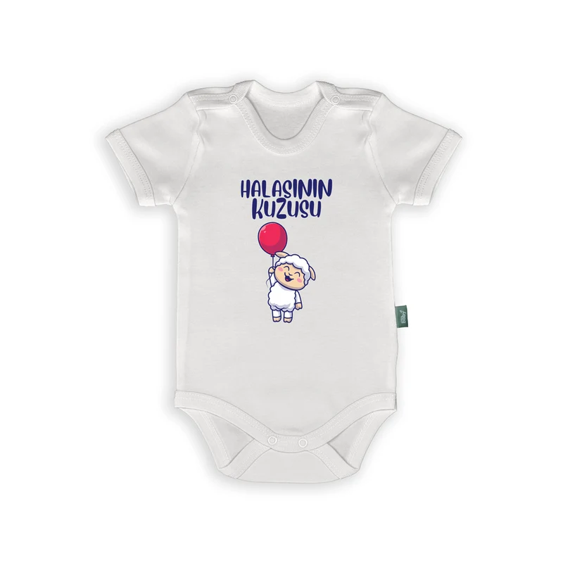 Rompertje met Tekst – “Halasının Kuzusu” Babyromper met Schattig Schaapje – Lief Cadeau voor Tantes