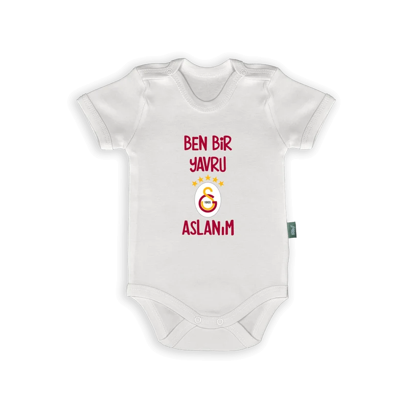 Rompertje met Tekst – Galatasaray Baby Romper met 5 Verschillende Ontwerpen – Grappige Babykleding voor Kleine Supporters