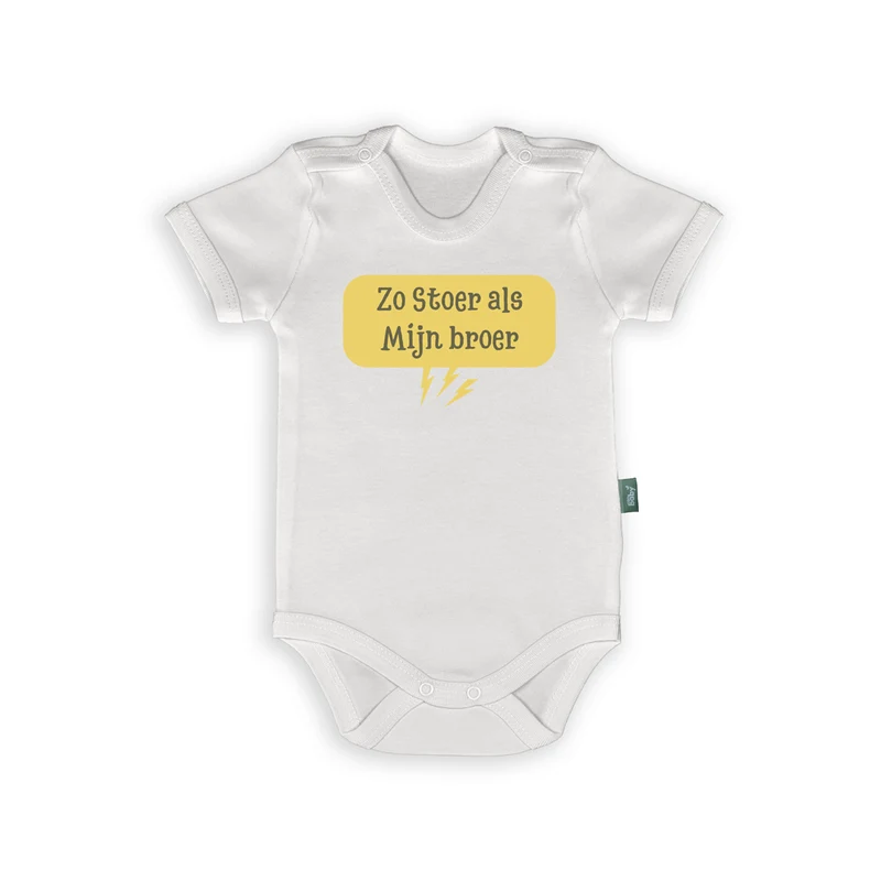 Rompertje met Stoere Tekst – “Zo Stoer als Mijn Broer / Mijn Oom” – Origineel Cadeau voor Baby's