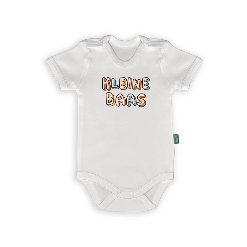 Rompertje met Tekst – “Kleine Baas / Klein Bandiet” – Grappige Babykleding Cadeau