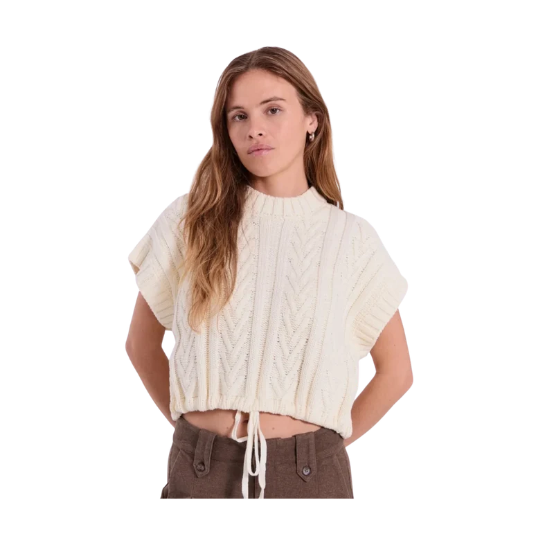 Neel Knit Waistcoat - off-white