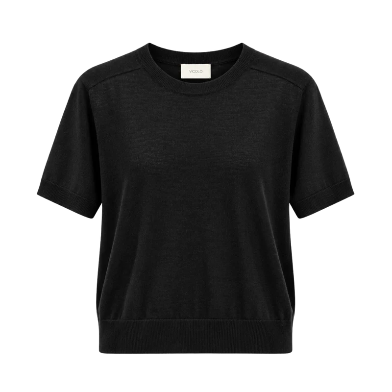 Knitwear T-shirt - Nero