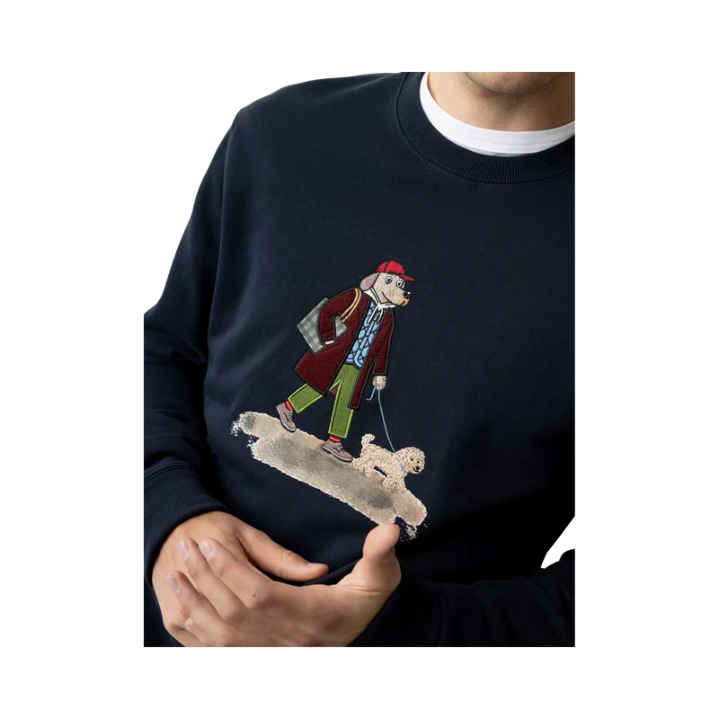 MMGLudvig Crew Sweat - Salute Navy