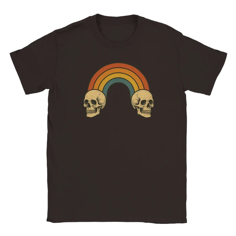 T-shirt - Retro Rainbow Skulls