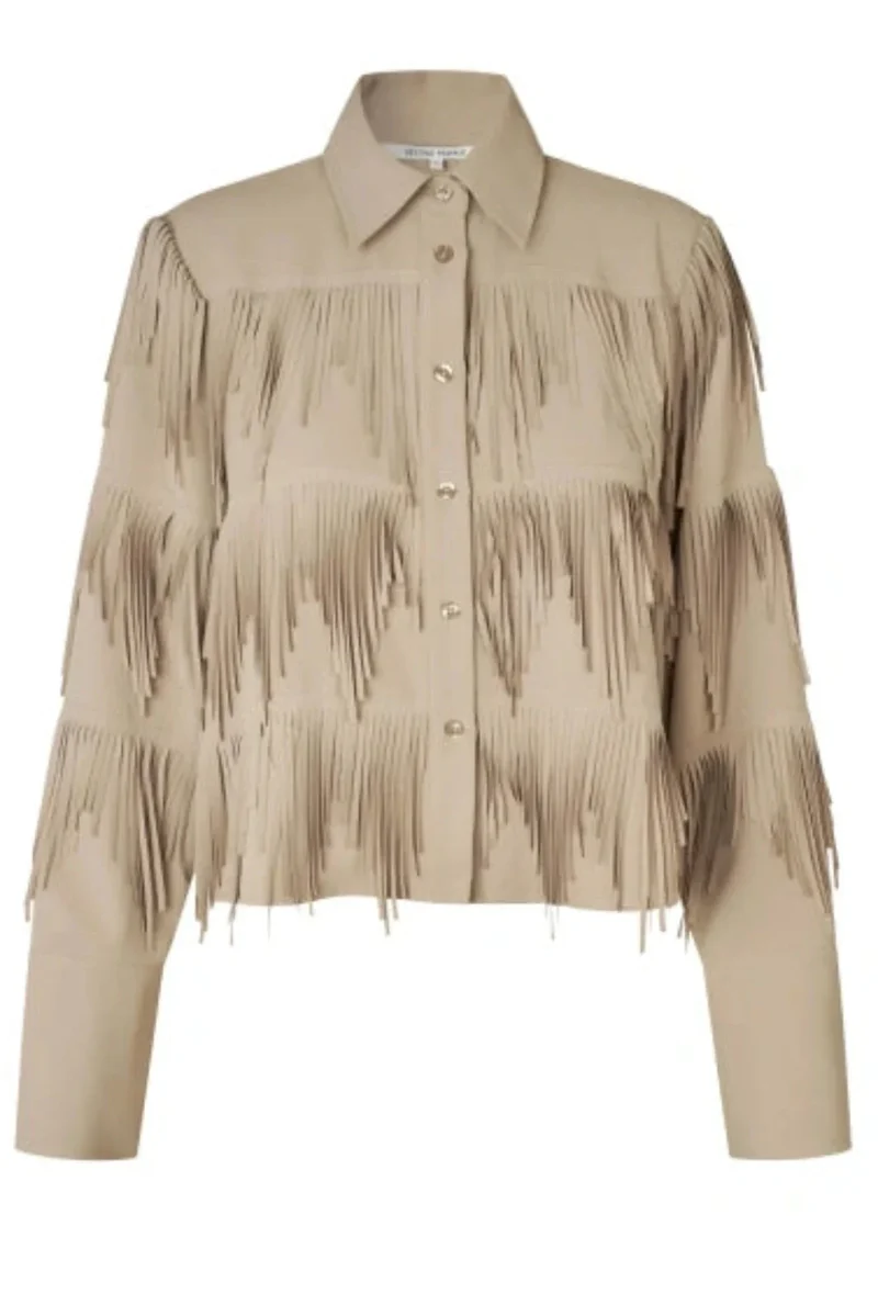 Second Female - Dancing Cropped Shirt 60230 - 6004 Chinchilla