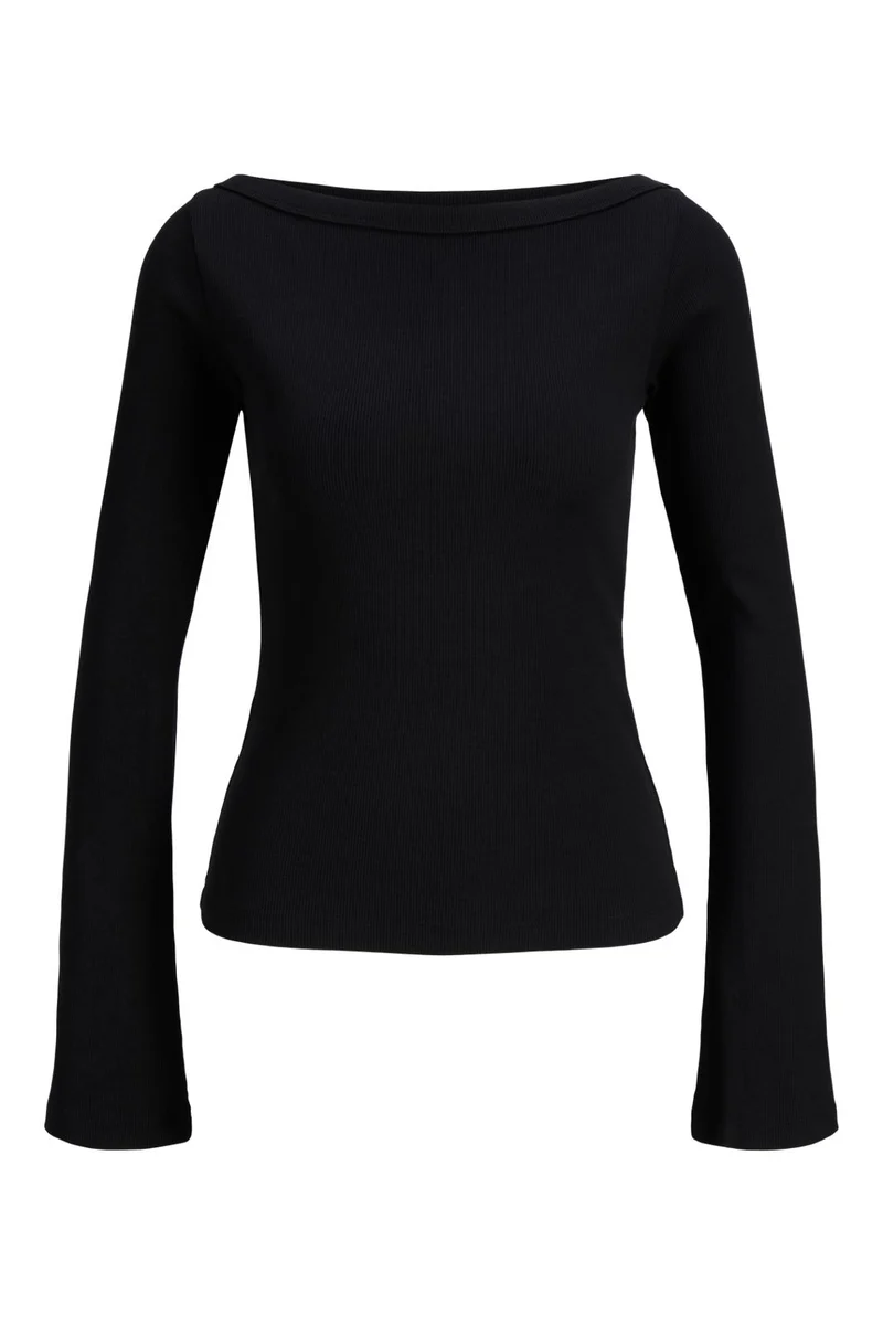 Jjxx - Jxfifi Str Boatneck Ls Wide Top - 5200677 Black