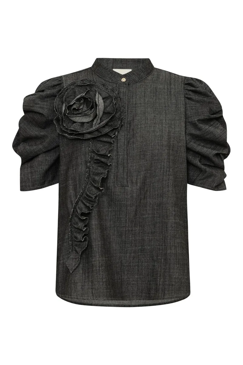 Gossia - Zabinago Ci Blouse G3360 - Black Washed