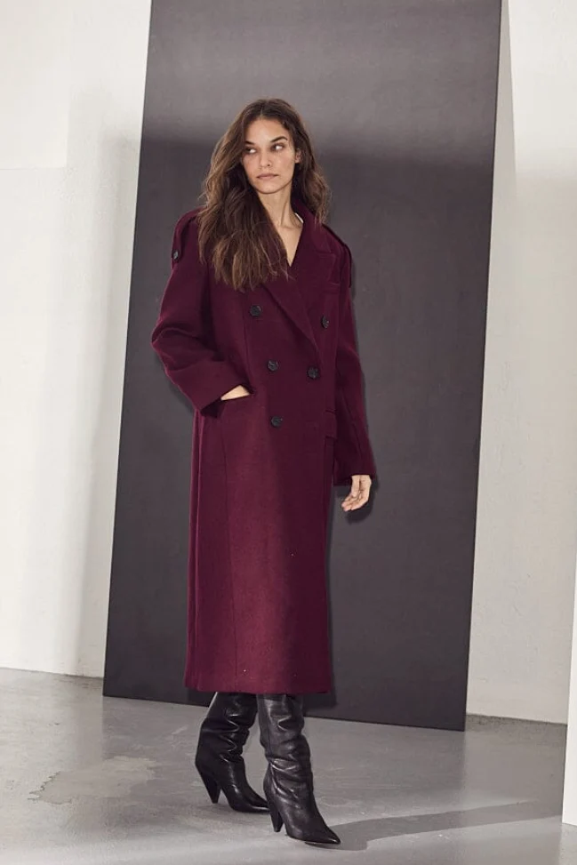 Haute L'Amitié - Lida Tailor Wool Coat HL10176 - Amarone