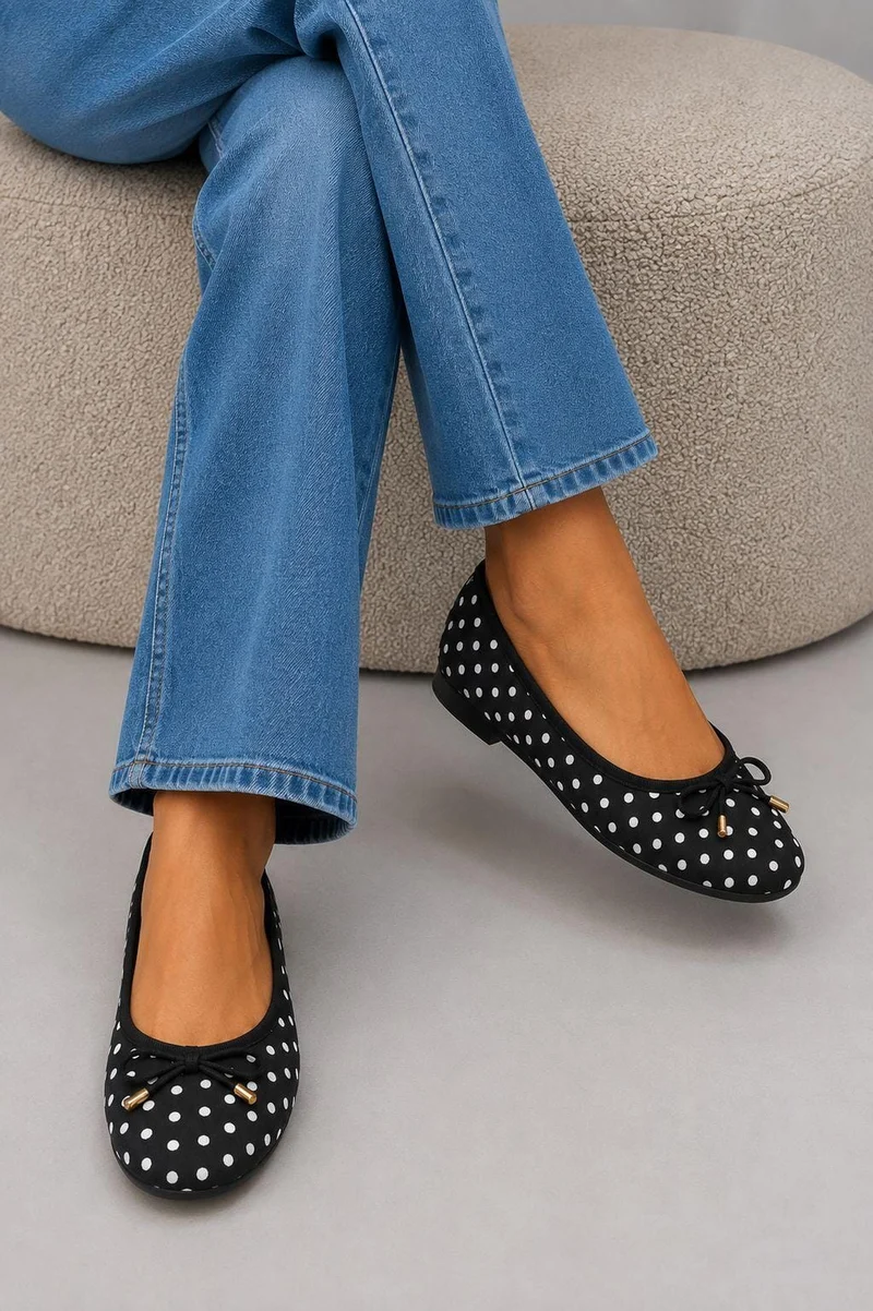 Bloom - Monarda Ballet Flats - Black